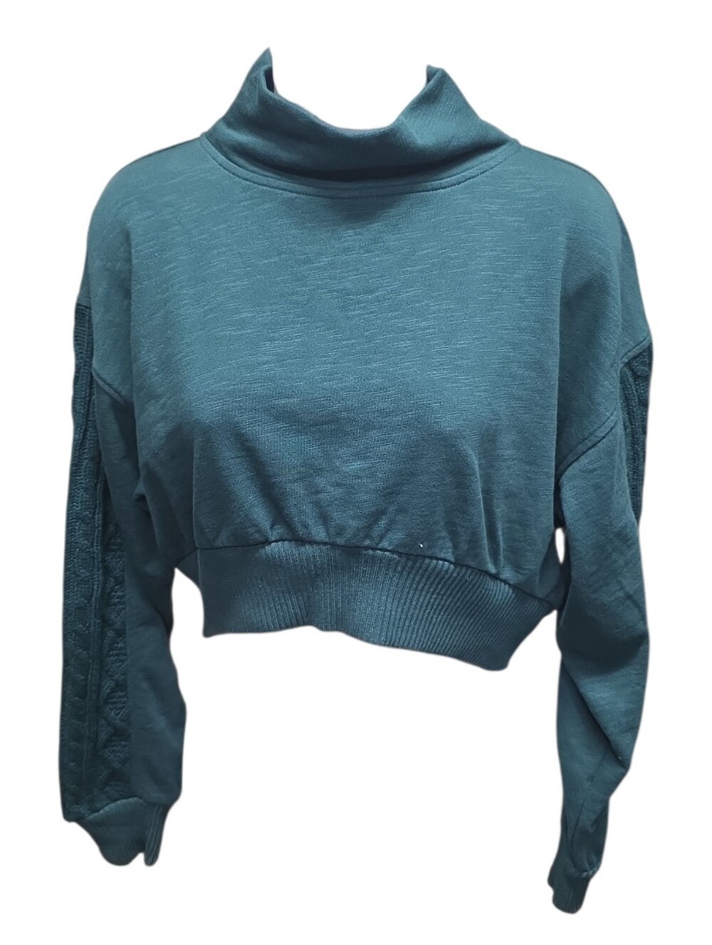Urban Outfitters Dark Green Dolman Crop Knit Sweater Top XS